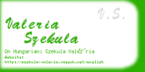 valeria szekula business card